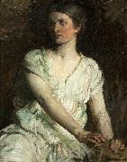 Abbot H Thayer Young Woman oil on canvas